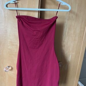 Aritzia Strapless Red Dress